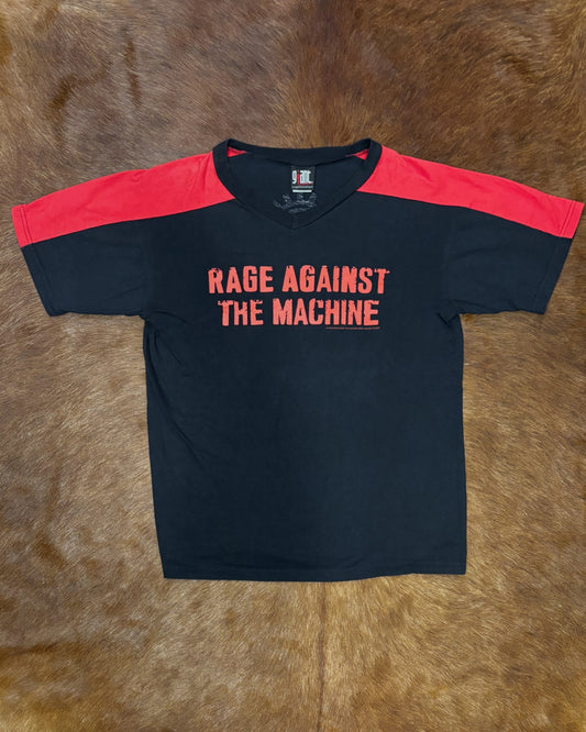 Rage Against the Machine 「Red Shoulder V-Neck Graphic」