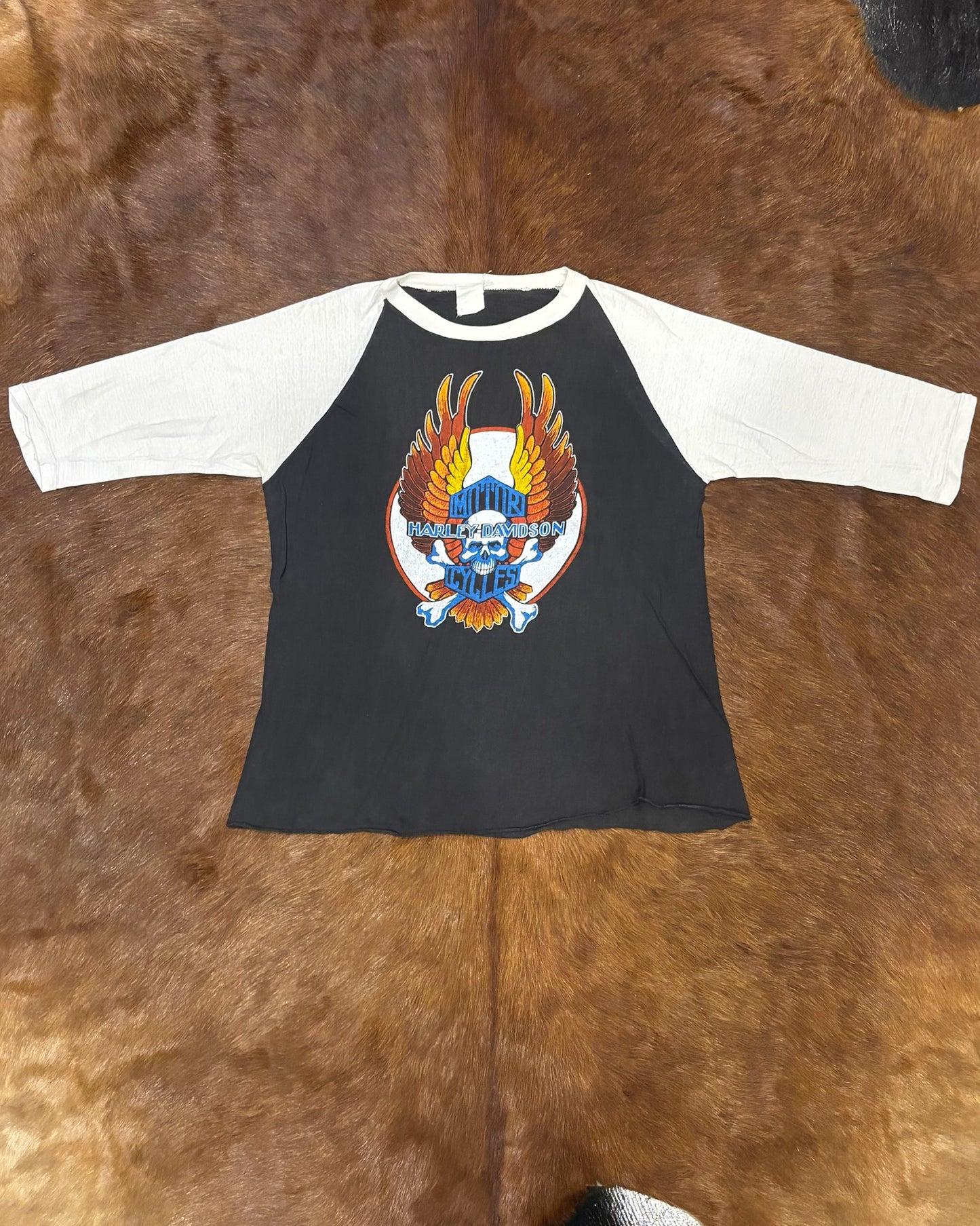 Vintage Harley-Davidson 「“Live to Ride” Eagle Raglan」